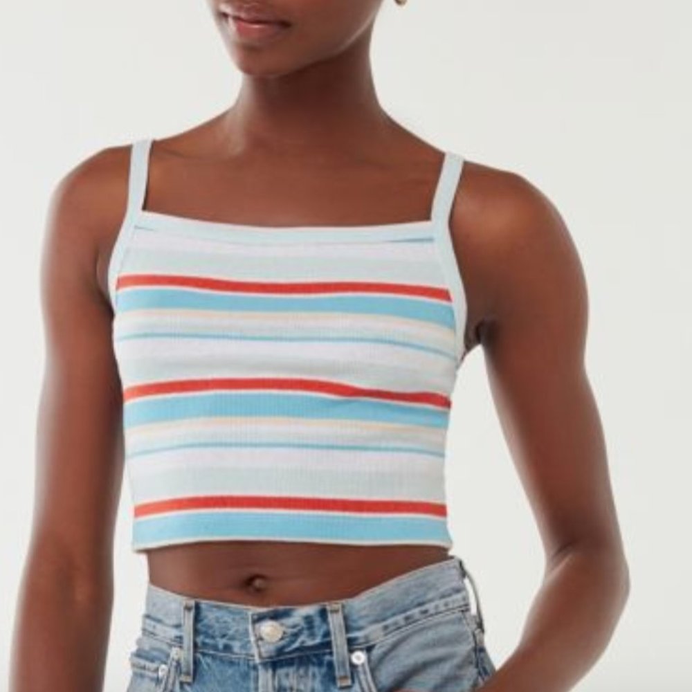 Striped Cropped Tank Top (NWT)
